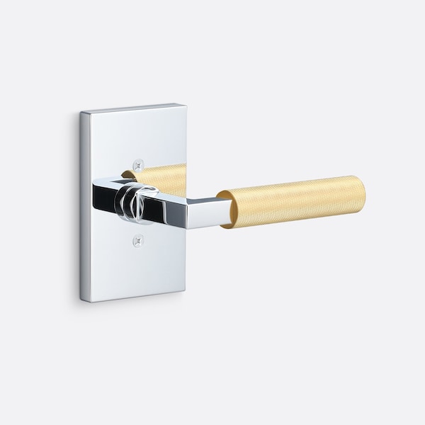 Sure-Loc Hardware Sure-Loc Hardware Levanto Dummy Rosette, Polished Chrome, Knurled Grip in Polished Chrome LV100 26 GRIP-KN 26 - main